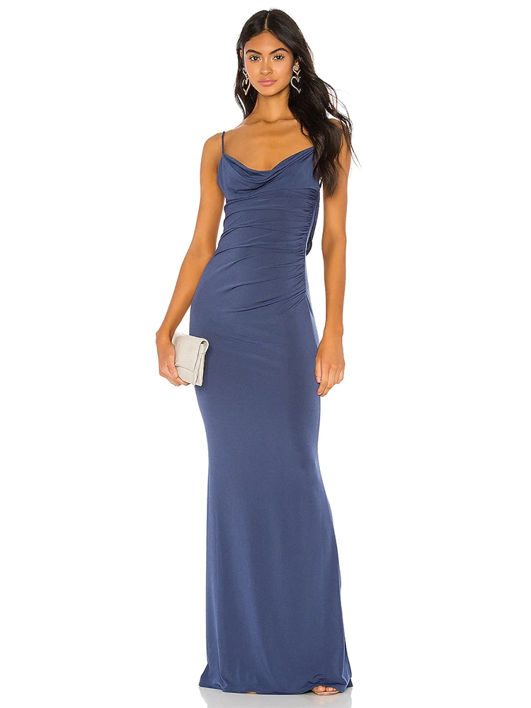 Women Open Back Lace Maxi Dress Elegant Cowl Neck Ruched Waist Mermaid Long Gown Wedding Bridesmai
Women Open Back Lace Maxi Dress Elegant Cowl Neck Ruched Waist Mermaid Long Gown Wedding Bridesmai