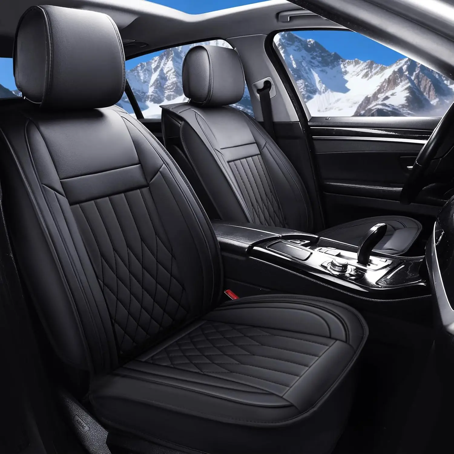 Universal Waterproof Leather Car Seat Covers Fit for Most Sedans, SUVs, Trucks - Black
Universal Waterproof Leather Car Seat Covers Fit for Most Sedans, SUVs, Trucks - Black