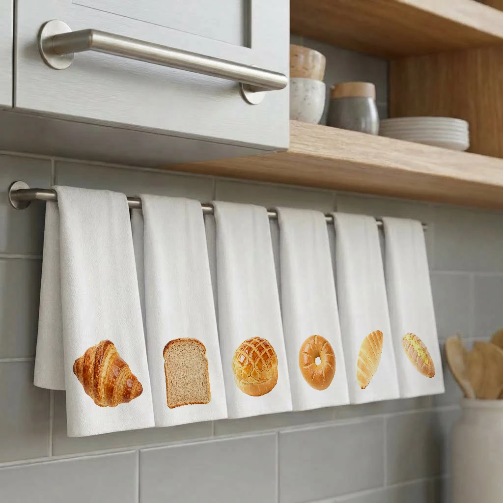 3/6 Pack Realistic Bread Print Kitchen Towels Absorbent Cotton Dish Cloths Soft Reusable Decorative for Cooking Baking Cleaning
3/6 Pack Realistic Bread Print Kitchen Towels Absorbent Cotton Dish Cloths Soft Reusable Decorative for Cooking Baking Cleaning