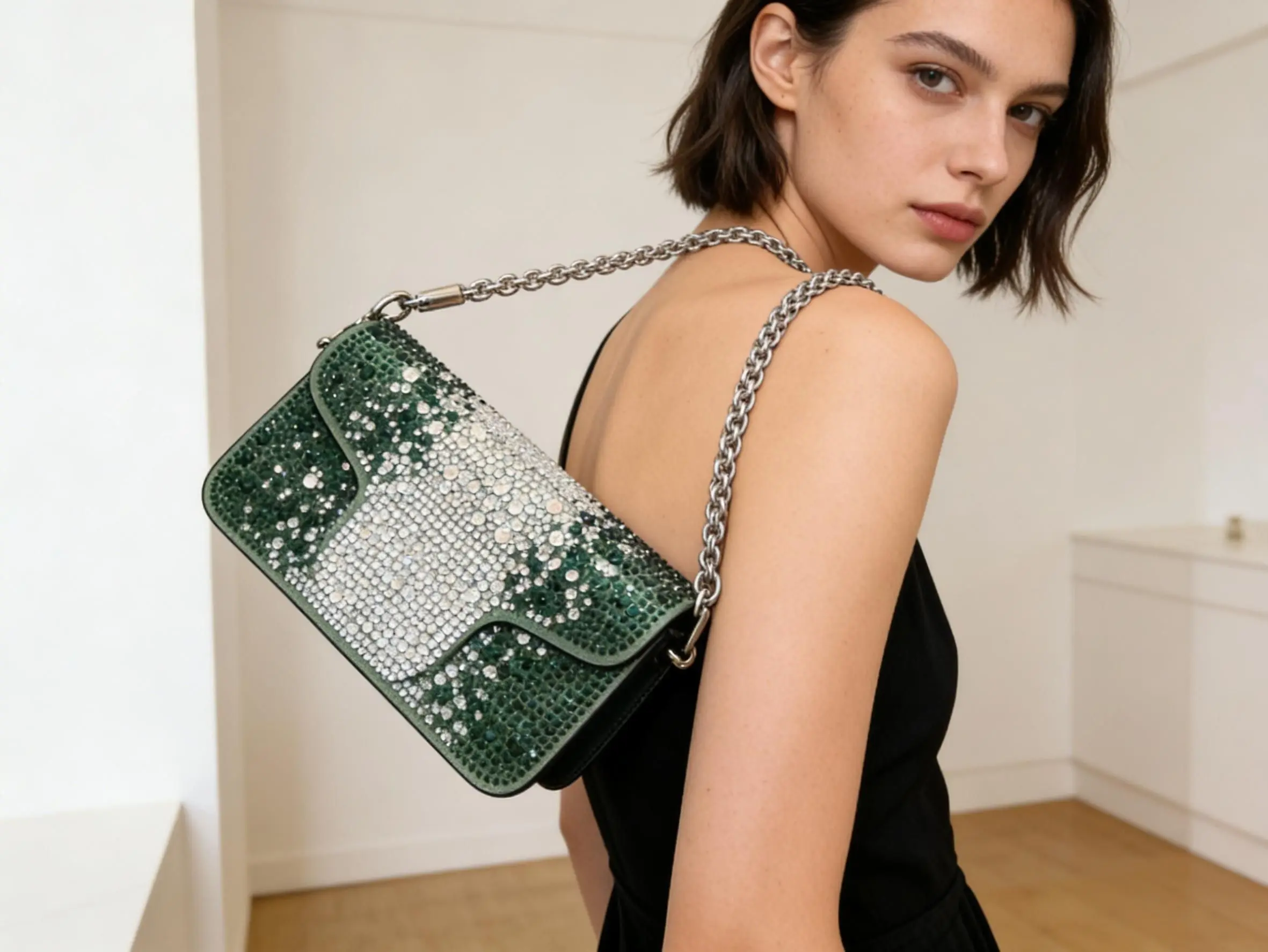 Новая блестящая мини-сумка с ручкой и цепочкой, трансформируемая в клатч, роскошная вечерняя сумочка для женщин. Элегантная сумка.
Новая блестящая мини-сумка с ручкой и цепочкой, трансформируемая в клатч, роскошная вечерняя сумочка для женщин. Элегантная сумка.