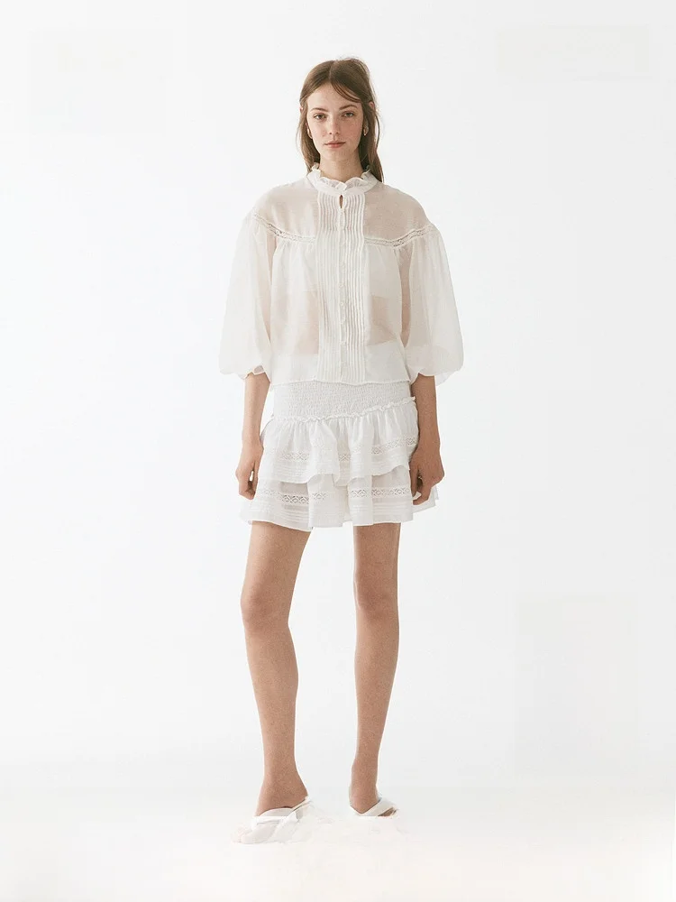 H&M Women's Shirt Summer 2026 Fashionable Lantern Sleeve Pleated Commute Top Casual Style Long Sleeve Polyester Fiber
H&M Women's Shirt Summer 2026 Fashionable Lantern Sleeve Pleated Commute Top Casual Style Long Sleeve Polyester Fiber