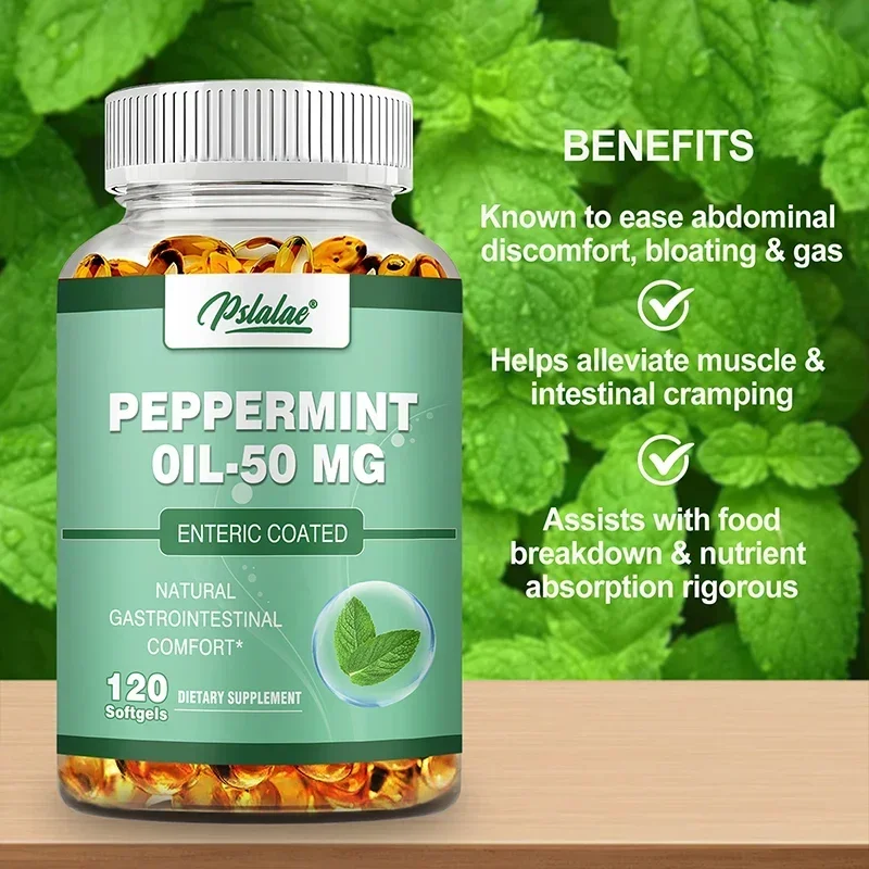 Peppermint Oil 50 Mg - Stomach Health Support, Relieves Abdominal Discomfort, Bloating and Gas, and Improves DigestionSupplement
Peppermint Oil 50 Mg - Stomach Health Support, Relieves Abdominal Discomfort, Bloating and Gas, and Improves DigestionSupplement