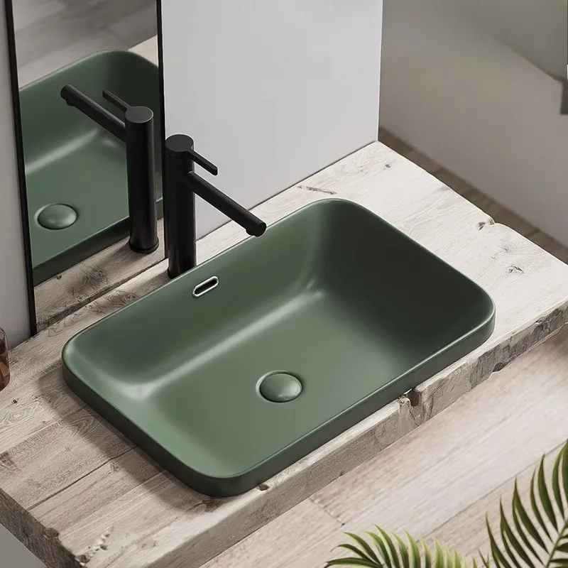JC Dark Green Matte Taichung Basin, Wash Basin Square Nordic Ceramic Colored Basin
JC Dark Green Matte Taichung Basin, Wash Basin Square Nordic Ceramic Colored Basin