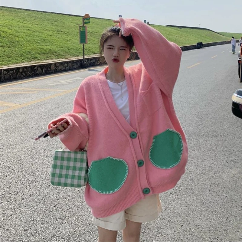 Fashion Women's Thick Sweater Coat Knitted Cardigan Loose Button Top Long Sleeve Jacket Warm Street Wear 2023 New Pink
Fashion Women's Thick Sweater Coat Knitted Cardigan Loose Button Top Long Sleeve Jacket Warm Street Wear 2023 New Pink