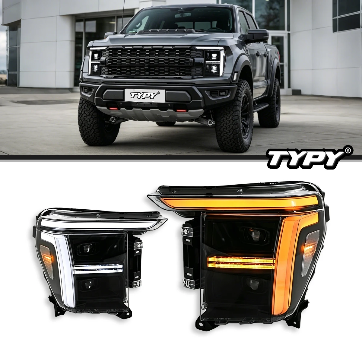 TYPY For 2021-2023 Ford F-150 Raptor Start-up Animation Sequential Turn Signal Head Lamps Plug and Play
TYPY For 2021-2023 Ford F-150 Raptor Start-up Animation Sequential Turn Signal Head Lamps Plug and Play