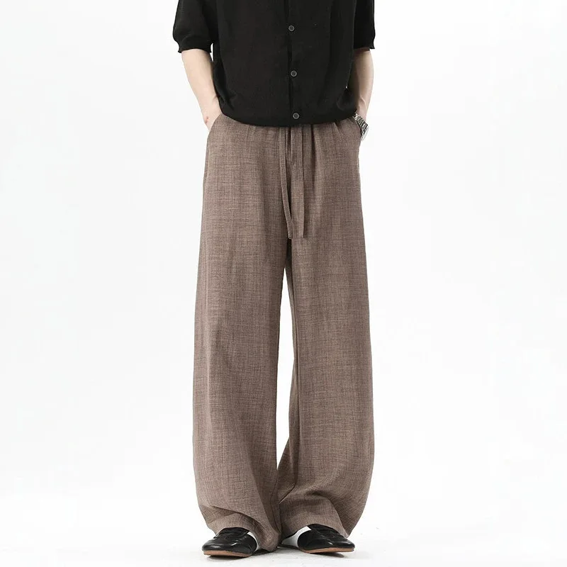 Imitation Linen 2026 Men's Summer Thin Loose and Cool Straight Wide-leg Casual Scimitar Trousers
Imitation Linen 2026 Men's Summer Thin Loose and Cool Straight Wide-leg Casual Scimitar Trousers