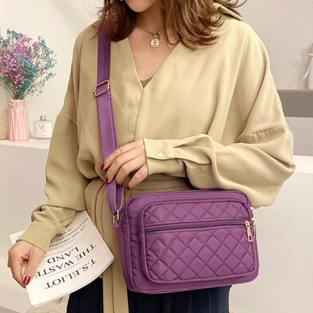 Elegant Embroidered Nylon Crossbody Bag Large Capacity Multi Pockets Middle Aged Shoulder Bag Casual Lattice Woman Messenger Bag
Elegant Embroidered Nylon Crossbody Bag Large Capacity Multi Pockets Middle Aged Shoulder Bag Casual Lattice Woman Messenger Bag
