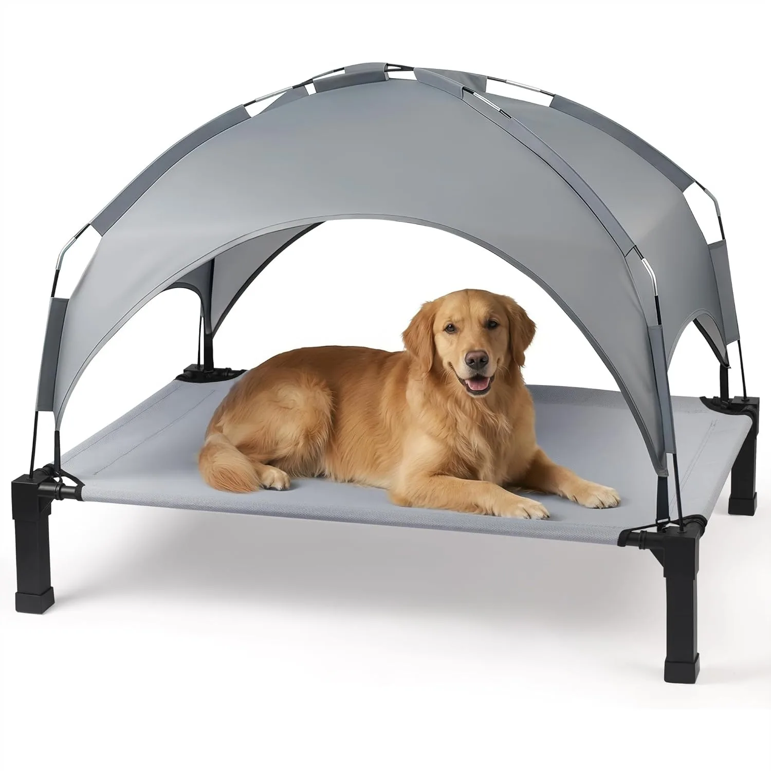 Elevated Dog Bed With Removable Canopy Portable Pet Cot With Sun Protection Shade Tent Raised Cooling Bed For Dogs 51in
Elevated Dog Bed With Removable Canopy Portable Pet Cot With Sun Protection Shade Tent Raised Cooling Bed For Dogs 51in