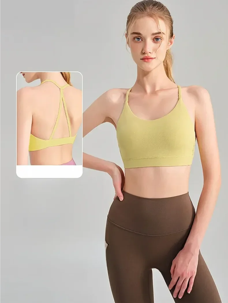 Nude-feel Halter Yoga Bra for Women with Triangle Beauty Back Design - New Sports Vest Yoga Outfit Suitable for Pilates, Running
Nude-feel Halter Yoga Bra for Women with Triangle Beauty Back Design - New Sports Vest Yoga Outfit Suitable for Pilates, Running