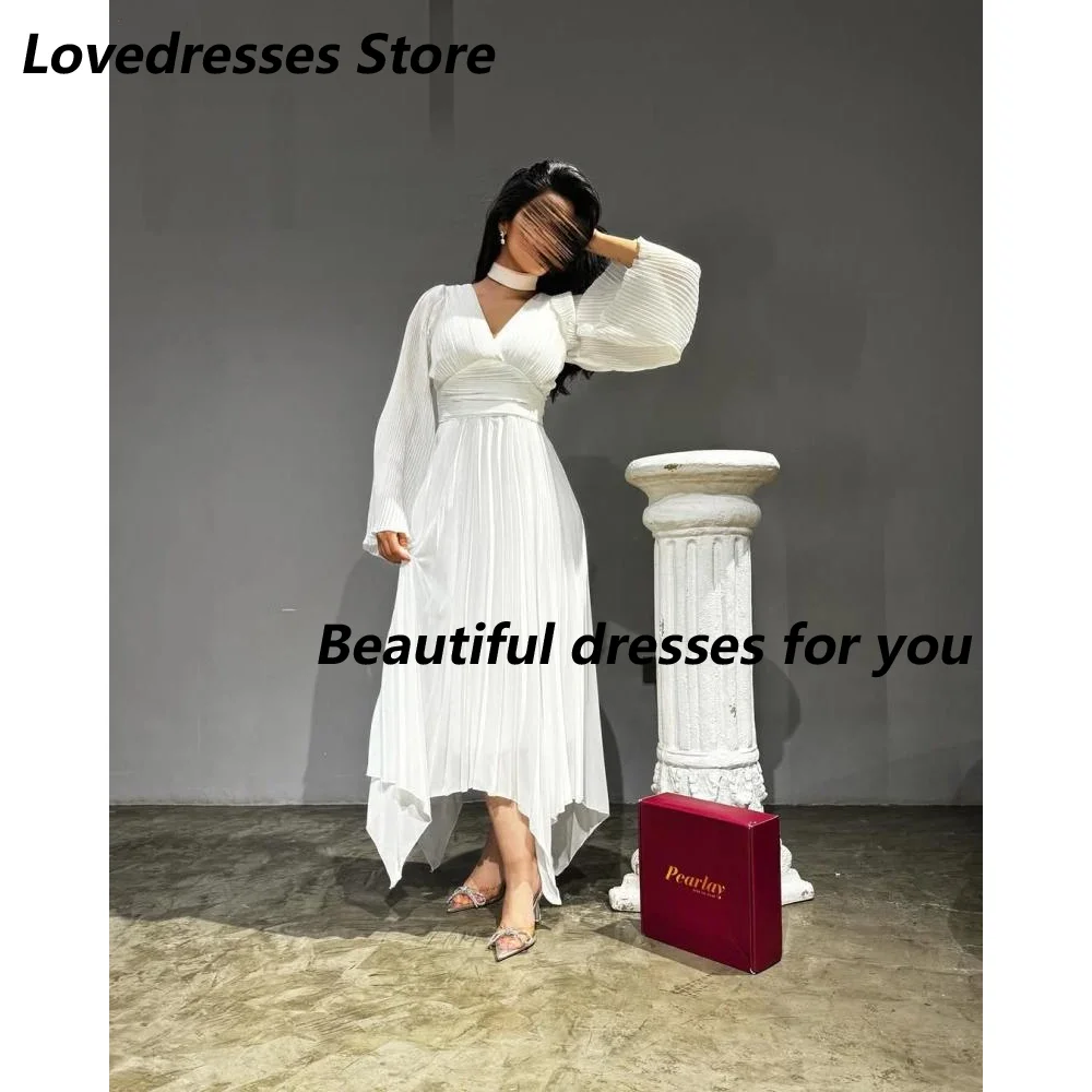 Customized Elegant V Neck Evening Dress Long Sleeves Pleat A Line Casual Saudi Arab Prom Gown Midi Formal Occasion Gown
Customized Elegant V Neck Evening Dress Long Sleeves Pleat A Line Casual Saudi Arab Prom Gown Midi Formal Occasion Gown