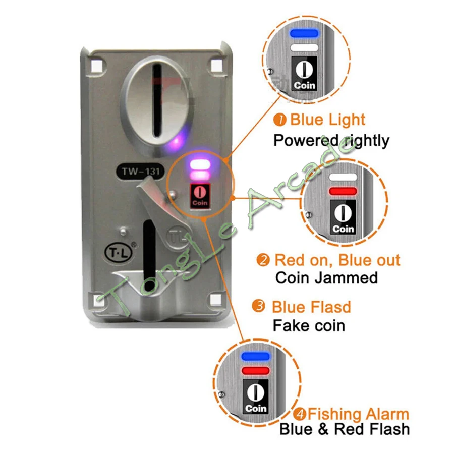 Монетоприемник TL Coin Acceptor TW131 CPU, аналогичный TW-131, для игровых автоматов и торговых аппаратов
Монетоприемник TL Coin Acceptor TW131 CPU, аналогичный TW-131, для игровых автоматов и торговых аппаратов