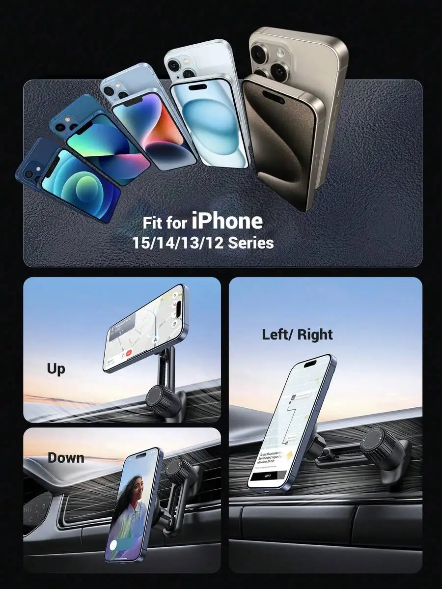 Magnetic Car Vent Phone Holder For iPhone 16/15/14/13/12 Series And S23/S24/S25 Ultra With Adjustable Angle
Magnetic Car Vent Phone Holder For iPhone 16/15/14/13/12 Series And S23/S24/S25 Ultra With Adjustable Angle