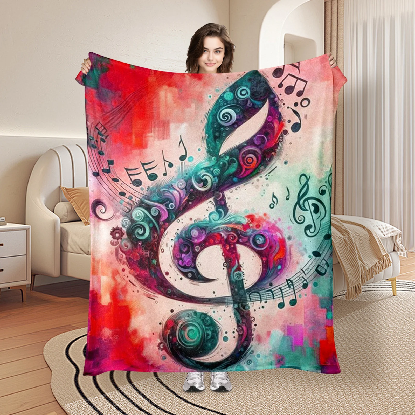 Red Blue Geometric Pattern Wool Blend Throw Blanket With Circular Rectangular Designs For Cozy Home Decor
Red Blue Geometric Pattern Wool Blend Throw Blanket With Circular Rectangular Designs For Cozy Home Decor