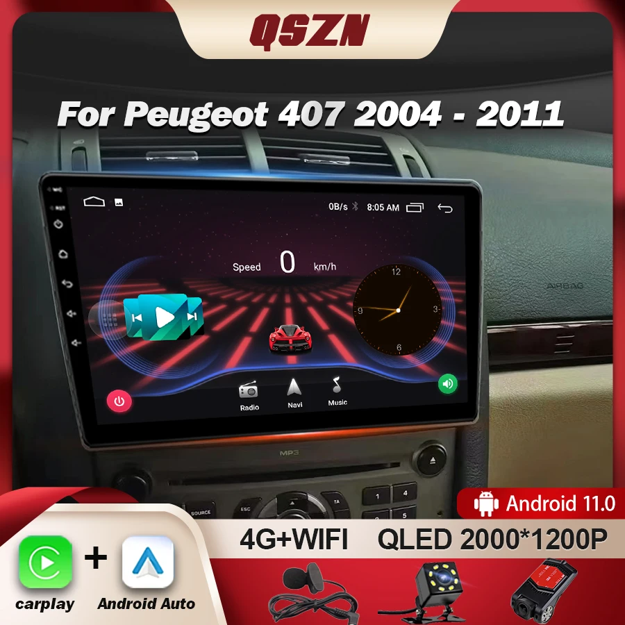 Автомагнитола QSZN для Peugeot 407 2004-2011, мультимедийная автомобильная навигация, GPS, ADAS, Android 13, автомобильная стереосистема DSP, Авторадио, 4G, Wi-Fi
Автомагнитола QSZN для Peugeot 407 2004-2011, мультимедийная автомобильная навигация, GPS, ADAS, Android 13, автомобильная стереосистема DSP, Авторадио, 4G, Wi-Fi