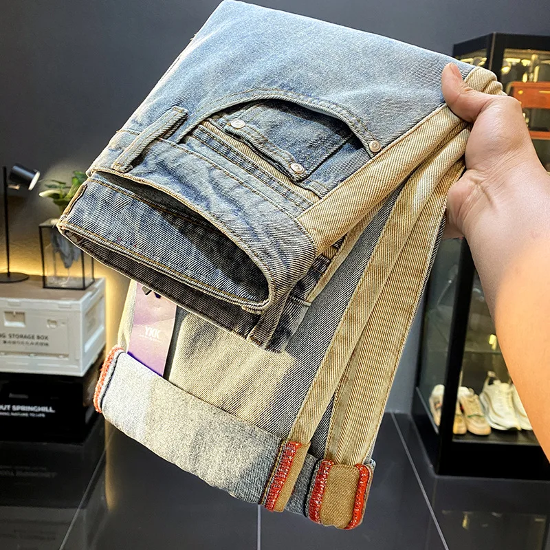 High Street Hip-Hop Jeans for Men 2025 New Slim Fit Straight Pants Stylish Trendy Brand High-end Y2K Casual Pants
High Street Hip-Hop Jeans for Men 2025 New Slim Fit Straight Pants Stylish Trendy Brand High-end Y2K Casual Pants