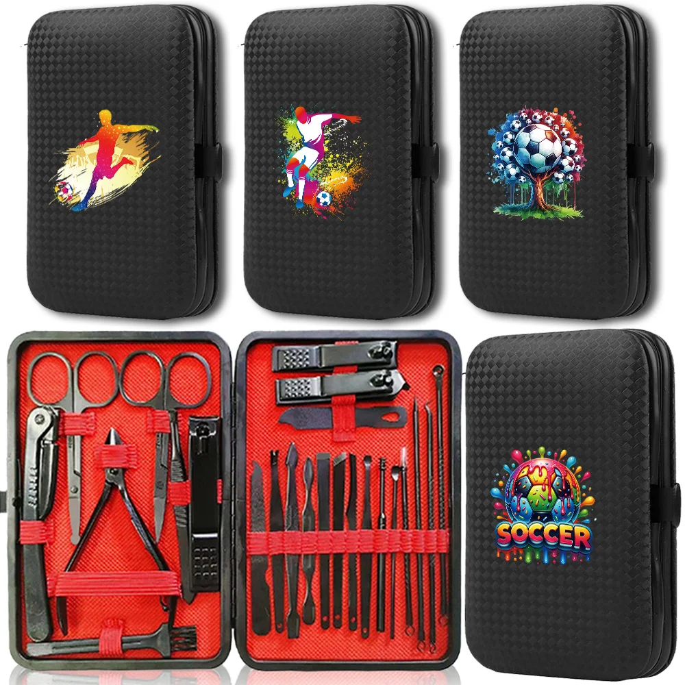 24-Piece Manicure Pedicure Set Professional Stainless Steel Nail Clipper Kit With Hard Shell Travel Case Soccer Pattern
24-Piece Manicure Pedicure Set Professional Stainless Steel Nail Clipper Kit With Hard Shell Travel Case Soccer Pattern