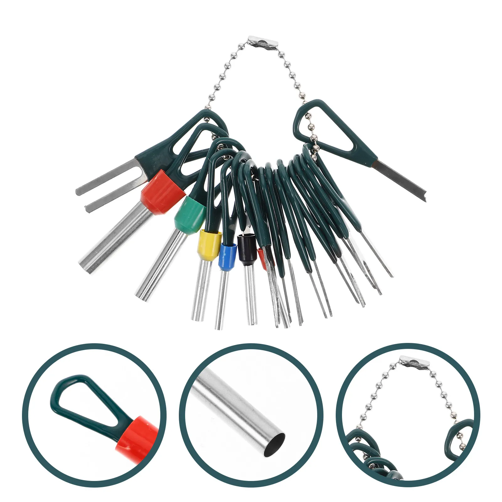 18Pcs Wiring Harness Terminal Removal Tool Kit Auto Electrical Connector Pin Extractor Depinning Release Ejector Set for Car
18Pcs Wiring Harness Terminal Removal Tool Kit Auto Electrical Connector Pin Extractor Depinning Release Ejector Set for Car