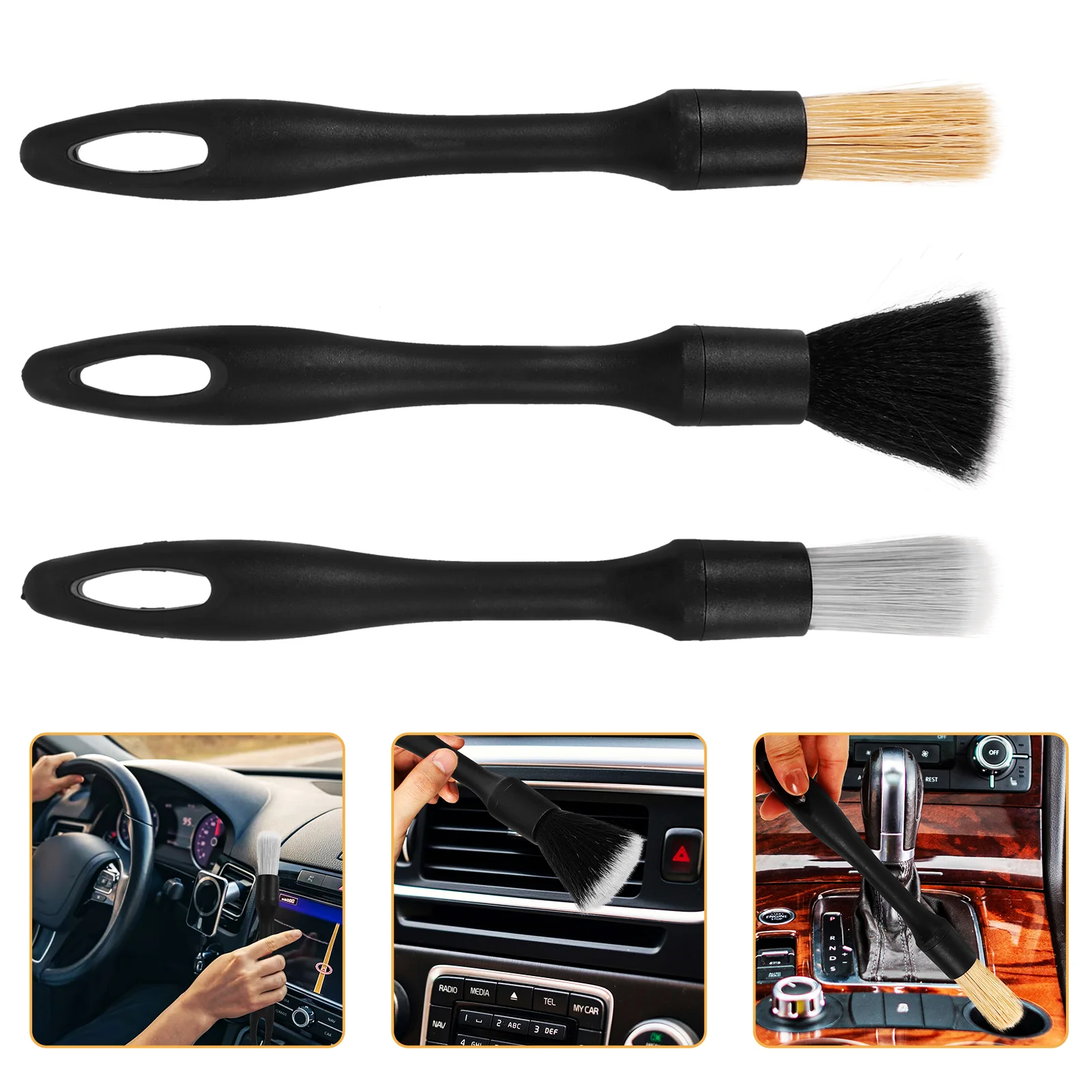 3pcs Car Cleaning Brush Set Detailing Kit Soft Bristles Abs Material Ergonomic Handle Wheel Interior Brushes Sponges Cloths Car
3pcs Car Cleaning Brush Set Detailing Kit Soft Bristles Abs Material Ergonomic Handle Wheel Interior Brushes Sponges Cloths Car