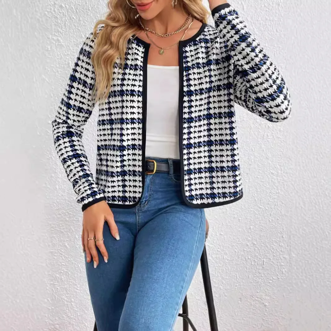 Women's Fashion Plaid Coat Jacket 2024 Fall Casual Full Long Sleeve Short Coat Tops Women's Basic Chic Jacket Jacket 2025 Spring
Women's Fashion Plaid Coat Jacket 2024 Fall Casual Full Long Sleeve Short Coat Tops Women's Basic Chic Jacket Jacket 2025 Spring