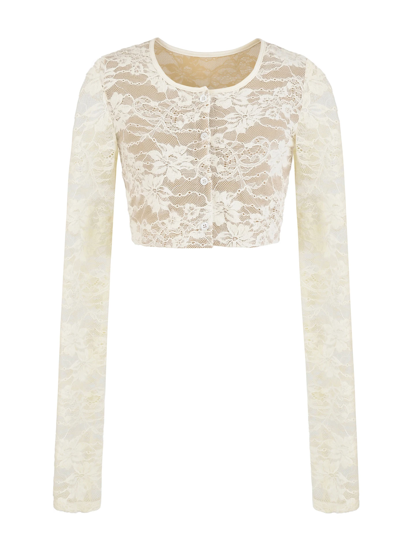 Pure Desire Lace Short Sleeve Long Coat Women's Slim Fit Sexy Top round Neck Button Closure Nylon Spandex Blend Spring Outerwear
Pure Desire Lace Short Sleeve Long Coat Women's Slim Fit Sexy Top round Neck Button Closure Nylon Spandex Blend Spring Outerwear