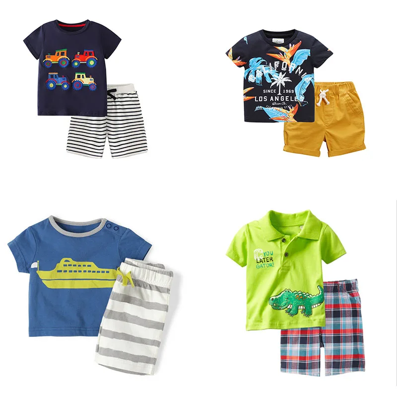 Jumping Meters 2-7T Summer Clothing Sets Truck Embroidery Boys Girls Cotton Fashion Children's Clothing Sets Hot Selling Suits
Jumping Meters 2-7T Summer Clothing Sets Truck Embroidery Boys Girls Cotton Fashion Children's Clothing Sets Hot Selling Suits