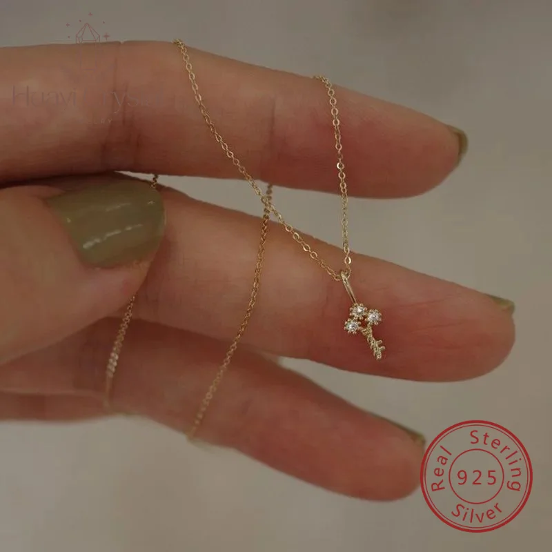 Mini key necklace 925 sterling silver small pendant women's electroplated 14k gold light luxury clavicle chain new style
Mini key necklace 925 sterling silver small pendant women's electroplated 14k gold light luxury clavicle chain new style
