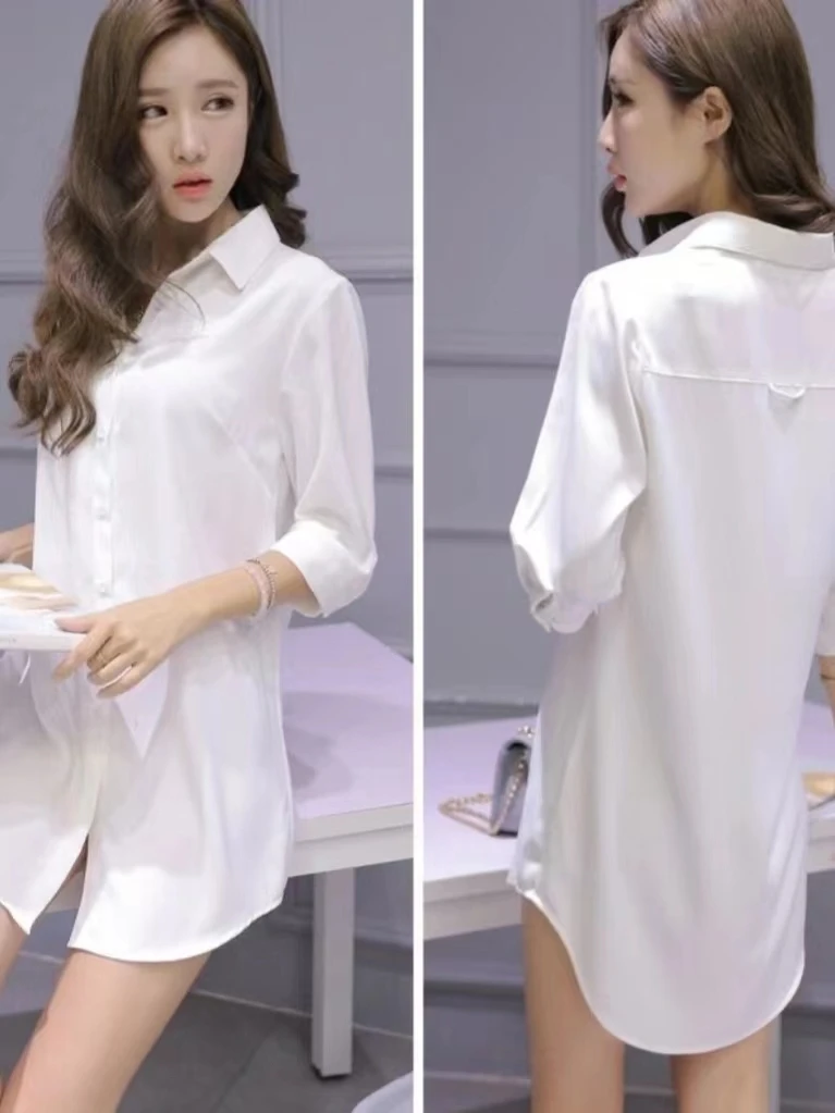 Women's Loose Midi Length ort Sve irts Summer Spring Spwear Streetwear ible Chiffon Blouse Korean Sle Strai...
Women's Loose Midi Length ort Sve irts Summer Spring Spwear Streetwear ible Chiffon Blouse Korean Sle Strai...