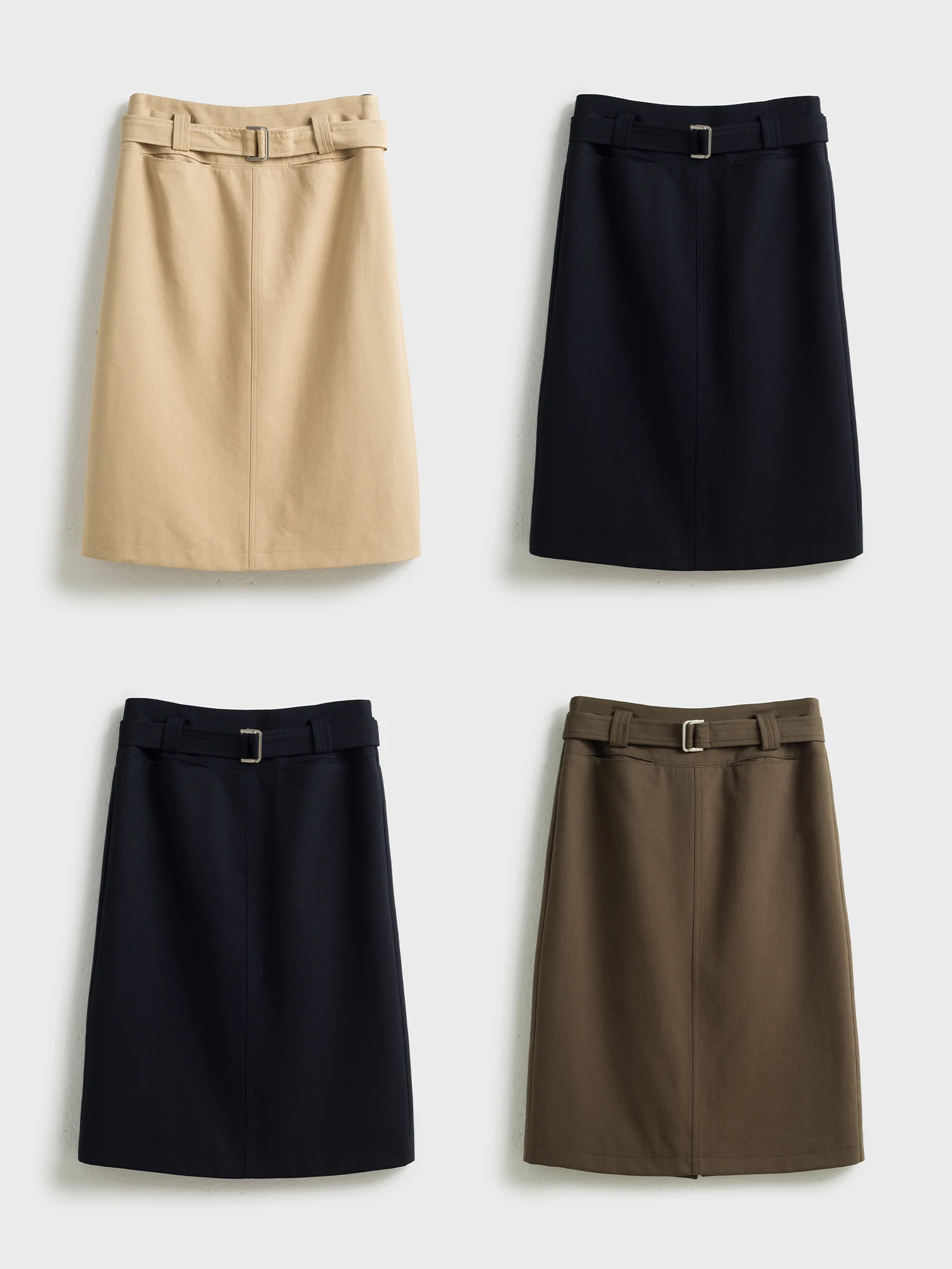 Elegant High Waist Straight Cut Midi Skirt Simple Casual Commute Back Split Slimming Half Body Skirt Cotton Blend Fabric
Elegant High Waist Straight Cut Midi Skirt Simple Casual Commute Back Split Slimming Half Body Skirt Cotton Blend Fabric
