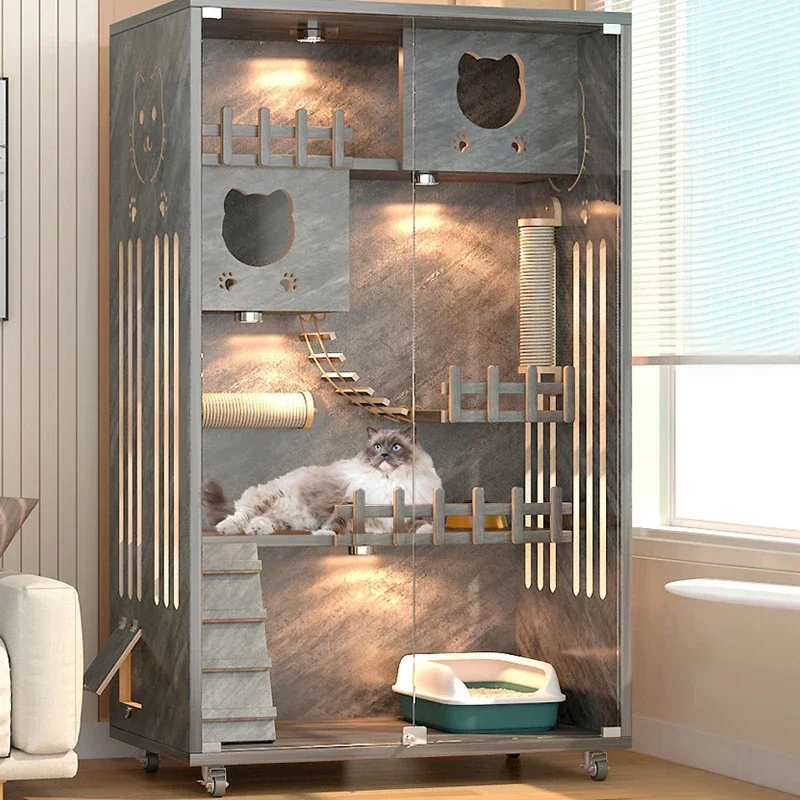 Upgraded high quality multi layer luxury solid wood cat house Wooden Cat cage pet house villa for small animal
Upgraded high quality multi layer luxury solid wood cat house Wooden Cat cage pet house villa for small animal