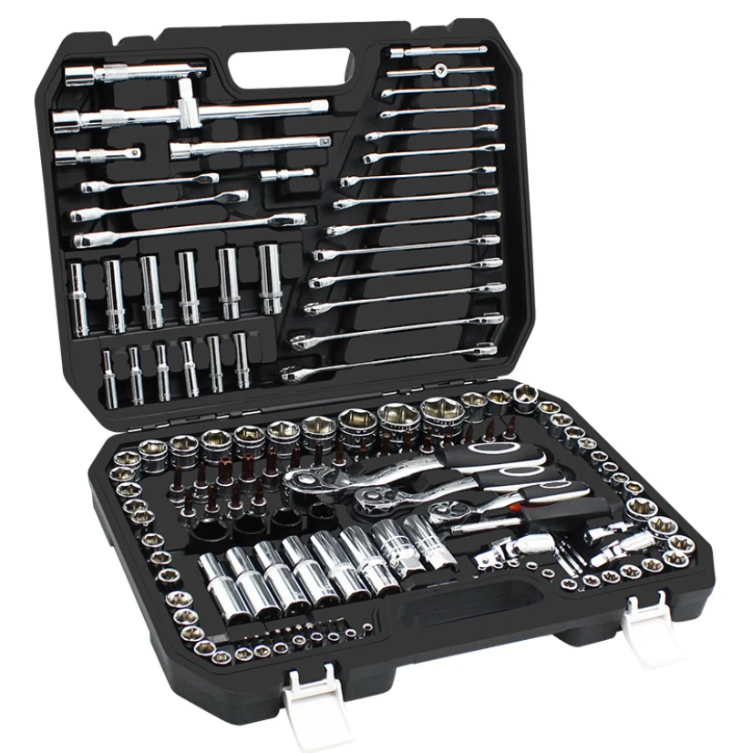 high quality 150 pcs tool set auto repair kit with 24 Tooth ratchet wrench wholesale Mechanics hand s
high quality 150 pcs tool set auto repair kit with 24 Tooth ratchet wrench wholesale Mechanics hand s