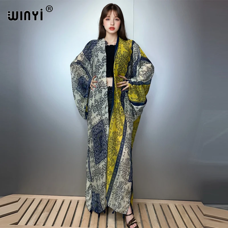 WINYI summer 2025 kimono maxi dress Elegant beach outfit for women boho print cotton feeling cover up beach woman dress kaftan
WINYI summer 2025 kimono maxi dress Elegant beach outfit for women boho print cotton feeling cover up beach woman dress kaftan