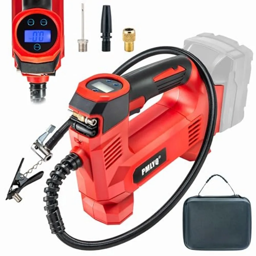 Cordless Tire Inflator for Milwaukee M18 BatteryLithium Car Air Pump Portable LED Handheld Air Pump with Digital Pressure Gauge
Cordless Tire Inflator for Milwaukee M18 BatteryLithium Car Air Pump Portable LED Handheld Air Pump with Digital Pressure Gauge