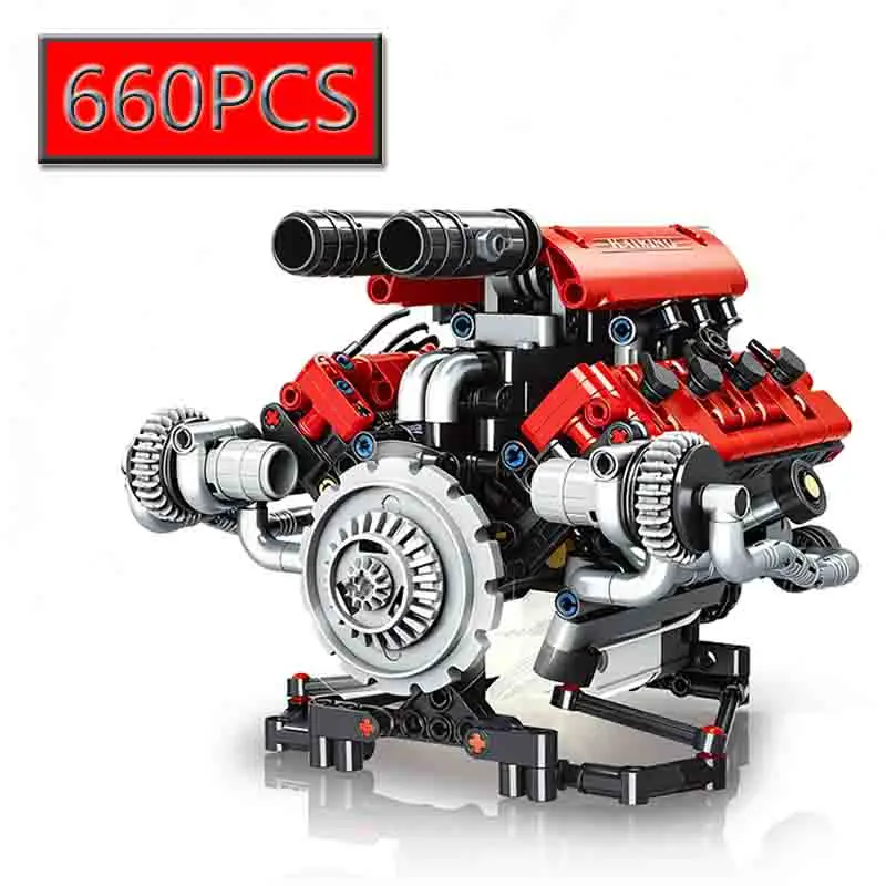 MOC 660PCS RC Electric APP Control 488 V8 Engine LED Assembly Building Blocks DIY Children's Puzzle Toy Birthday Gift
MOC 660PCS RC Electric APP Control 488 V8 Engine LED Assembly Building Blocks DIY Children's Puzzle Toy Birthday Gift