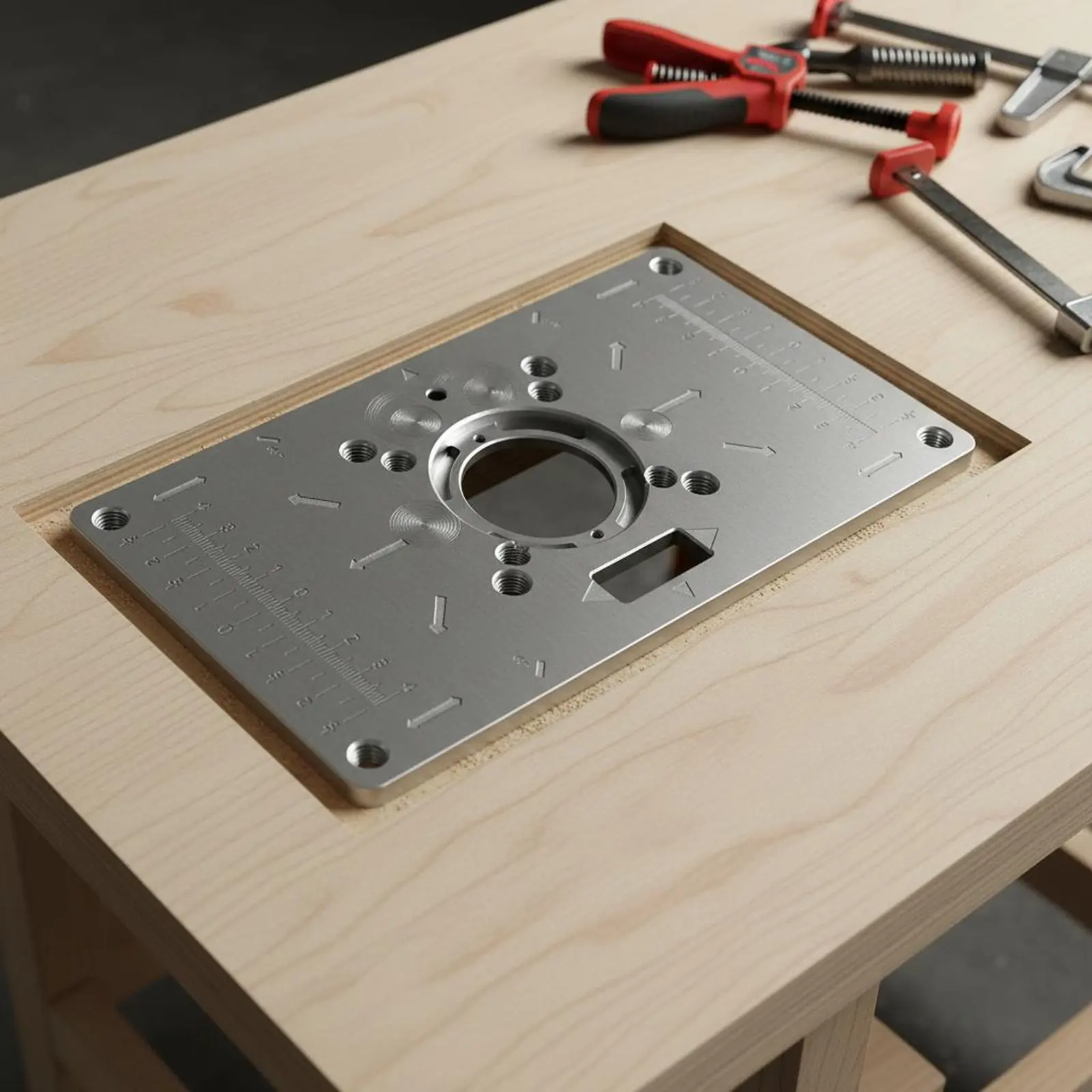 Router Table Insert Plate Easy Installation Aluminum Router Insert Plate Tool Accessory CNC Machined for Woodworkers, Workshop
Router Table Insert Plate Easy Installation Aluminum Router Insert Plate Tool Accessory CNC Machined for Woodworkers, Workshop
