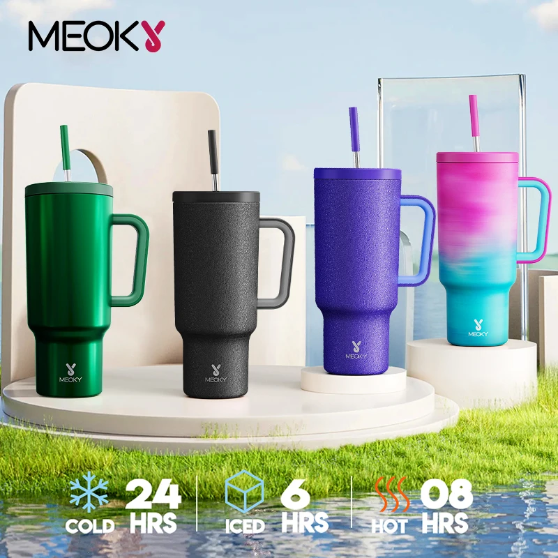 Meoky 40oz Cup Stainless Steel Vacuum Insulated Tumbler with Lid Single Color Large Capacity Leak proof Thermal Coffee Car Mug
Meoky 40oz Cup Stainless Steel Vacuum Insulated Tumbler with Lid Single Color Large Capacity Leak proof Thermal Coffee Car Mug