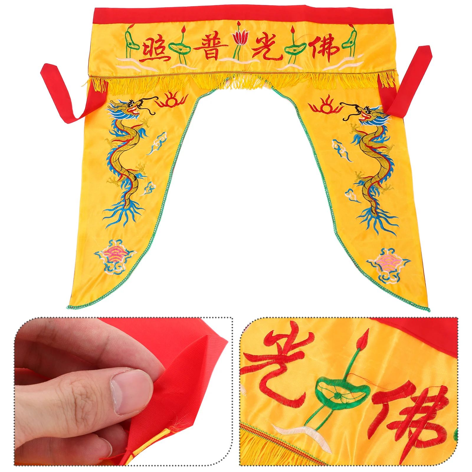 Buddhist Dragon Cloth Tent Altar Table Enclosure Decorative Cloth Temple Supplies Buddhist Curtain
Buddhist Dragon Cloth Tent Altar Table Enclosure Decorative Cloth Temple Supplies Buddhist Curtain