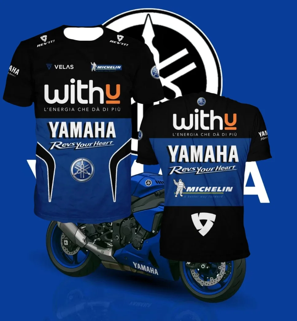 2025/26 Горячий мотоциклетный трикотаж Yamaha, быстросохнущий дышащий гоночный костюм, летняя футболка для взрослых, модный топ унисекс, мото 
2025/26 Горячий мотоциклетный трикотаж Yamaha, быстросохнущий дышащий гоночный костюм, летняя футболка для взрослых, модный топ унисекс, мото