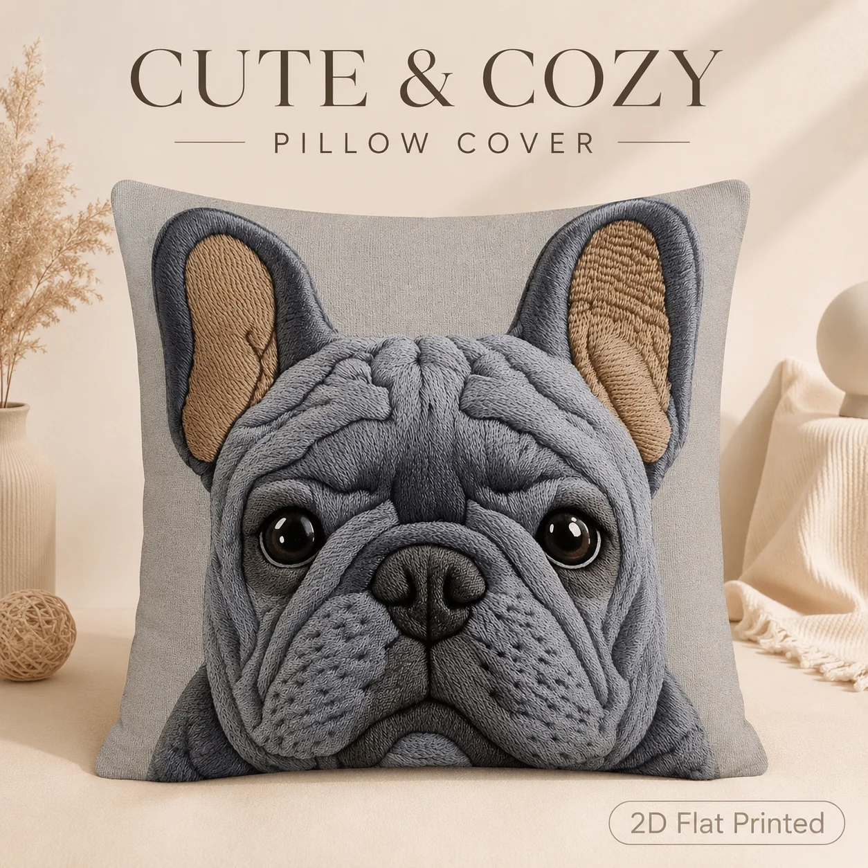 French Bulldog Pillowcase 2D Flat Printed Peach Skin Puppy Cushion Cover Cute Pet Throw Pillow Case For Bedroom Car Decor
French Bulldog Pillowcase 2D Flat Printed Peach Skin Puppy Cushion Cover Cute Pet Throw Pillow Case For Bedroom Car Decor