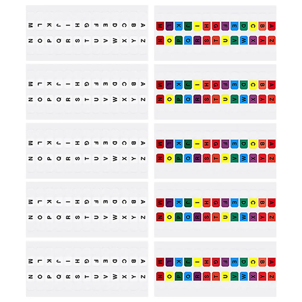 20Sets Colorful Index Tabs Waterproof Self Adhesive Alphabet Labels for Notebooks Planners Textbooks School Office Files Sticky
20Sets Colorful Index Tabs Waterproof Self Adhesive Alphabet Labels for Notebooks Planners Textbooks School Office Files Sticky