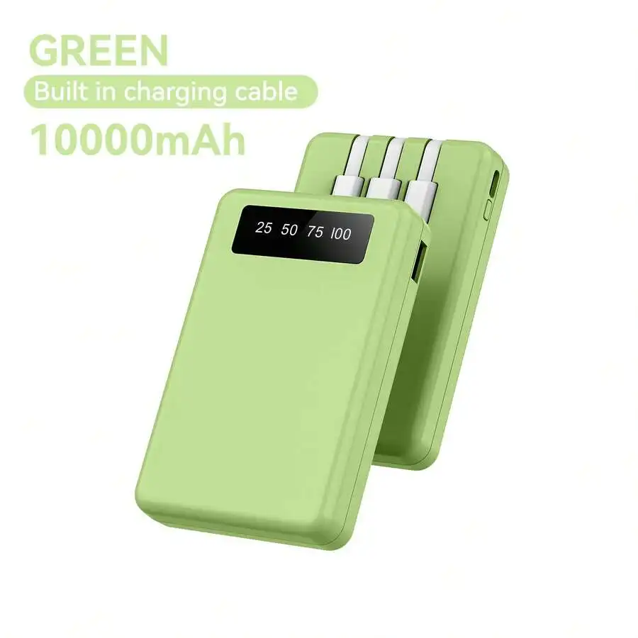 10000mAh compact power bank charges 4 devices at once. 3 built-in cables and Type-C port, LED power display. Fits iOS, Android and iPad, flight-friendly for travel and emergency use.
10000mAh compact power bank charges 4 devices at once. 3 built-in cables and Type-C port, LED power display. Fits iOS, Android and iPad, flight-friendly for travel and emergency use.