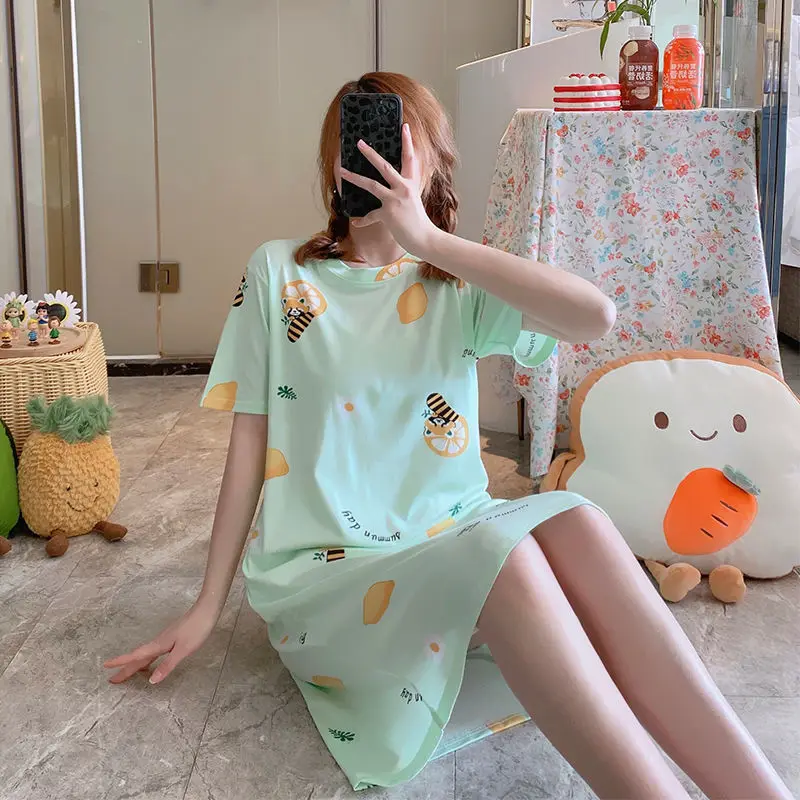 Nightgowns Women Loose Oversize Simple Cartoon Students Sleepwear Sweet Girls Korean Style Summer Hot Sale New Ulzzang Vintage
Nightgowns Women Loose Oversize Simple Cartoon Students Sleepwear Sweet Girls Korean Style Summer Hot Sale New Ulzzang Vintage