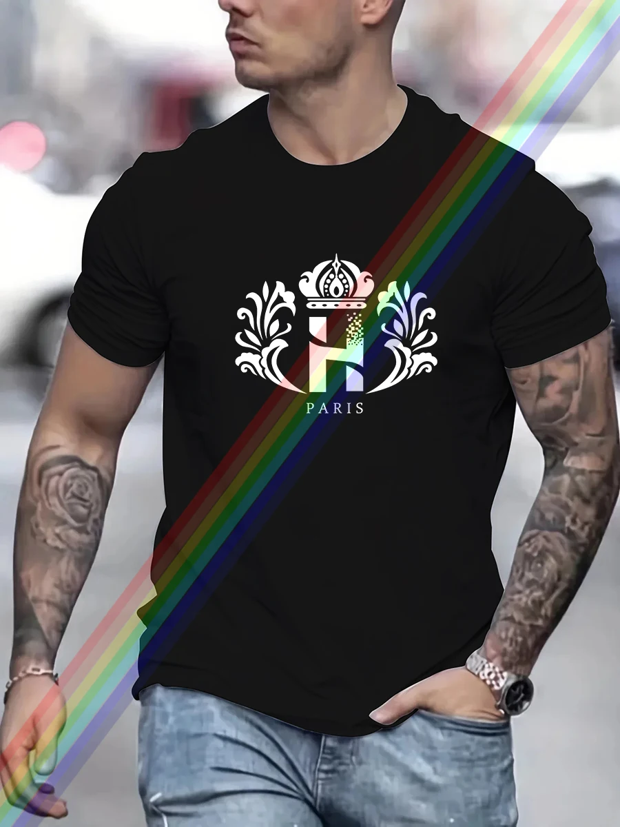 Black and White Letter H Print T Shirt For Man Summer Vintage Unisex Oversized T-shirt Y2k Tops Short Sleeve Men's
Black and White Letter H Print T Shirt For Man Summer Vintage Unisex Oversized T-shirt Y2k Tops Short Sleeve Men's