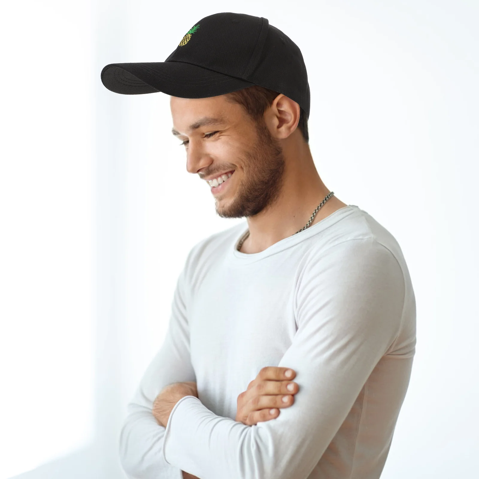 Pineapple Embroidered Black Twill Cotton Low Profile Peaked Baseball Cap Unisex Sun Hat Outdoor Uv Protection Baseball Cap
Pineapple Embroidered Black Twill Cotton Low Profile Peaked Baseball Cap Unisex Sun Hat Outdoor Uv Protection Baseball Cap