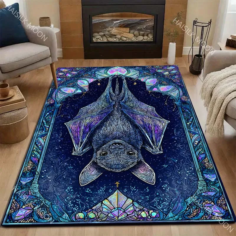 1PC Bat Glass Art Print Carpet for Living Room Bedroom Bedside Floor Mat Cloakroom Area Rugged Home Halloween Decoration
1PC Bat Glass Art Print Carpet for Living Room Bedroom Bedside Floor Mat Cloakroom Area Rugged Home Halloween Decoration