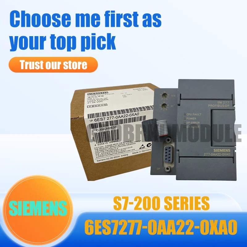 New Original SIEMENS 6ES7277-0AA22-0XA0 S7-200 PLC PROFIBUS DP Interface Module
New Original SIEMENS 6ES7277-0AA22-0XA0 S7-200 PLC PROFIBUS DP Interface Module