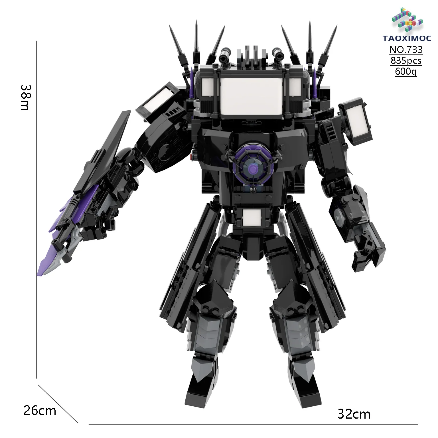 Skibidi Toilet MOC Абстрактные строительные блоки Монитор Гигантская версия Модернизированная модель ТВ-мужчины Титанов, совместимая с игрушками LEGO Bricks
Skibidi Toilet MOC Абстрактные строительные блоки Монитор Гигантская версия Модернизированная модель ТВ-мужчины Титанов, совместимая с игрушками LEGO Bricks