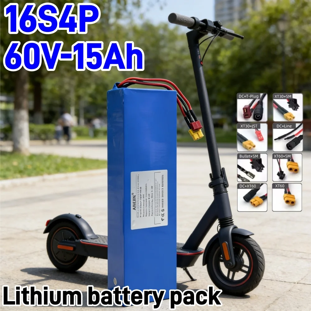 60V 15Ah 16s4p lithium-ion battery pack 60V 2000W electric battery, built-in 50A BMS+charger
60V 15Ah 16s4p lithium-ion battery pack 60V 2000W electric battery, built-in 50A BMS+charger
