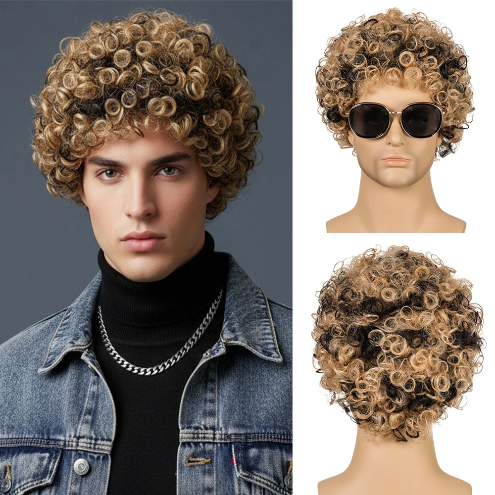 Синтетические короткие вьющиеся коричневые смешанные черные парики с челкой для мужчин, термостойкие искусственные волосы для повседневной вечеринки
Синтетические короткие вьющиеся коричневые смешанные черные парики с челкой для мужчин, термостойкие искусственные волосы для повседневной вечеринки