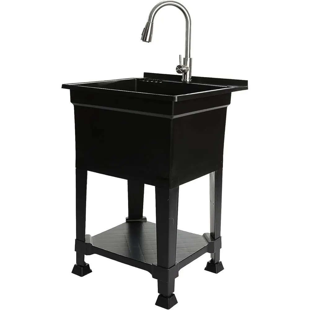 Portable 24 Utility Tub Sink with Quick Drain, Compact and Versatile for Outdoor Kitchens, Laundry, Garage, and Basement
Portable 24 Utility Tub Sink with Quick Drain, Compact and Versatile for Outdoor Kitchens, Laundry, Garage, and Basement
