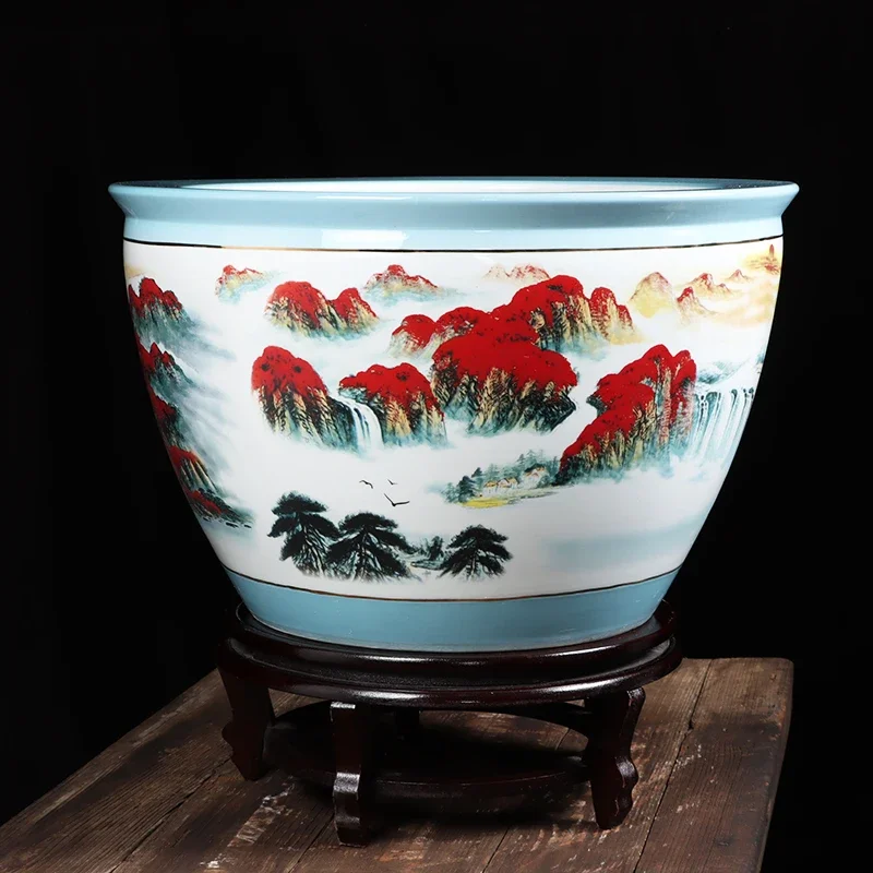 Ceramic Fish Tank Office Modern Chinese Style Living Room Decoration Water Lily Lotus Flowerpot Opportunity Knocks
Ceramic Fish Tank Office Modern Chinese Style Living Room Decoration Water Lily Lotus Flowerpot Opportunity Knocks